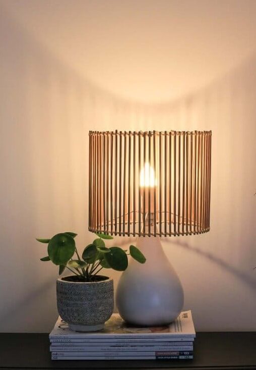 DIY Upcycled Rattan Lamp Shade