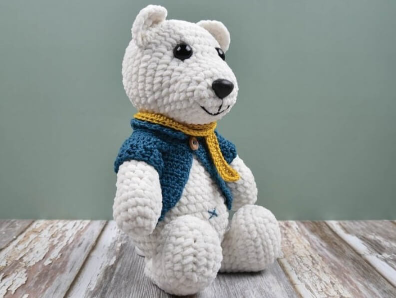 Peyton the Polar Bear Amigurumi Crochet Animal Doll